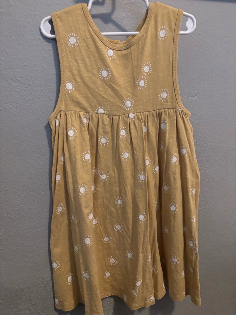 Rylee + Cru yellow Layla sunburst-print dress